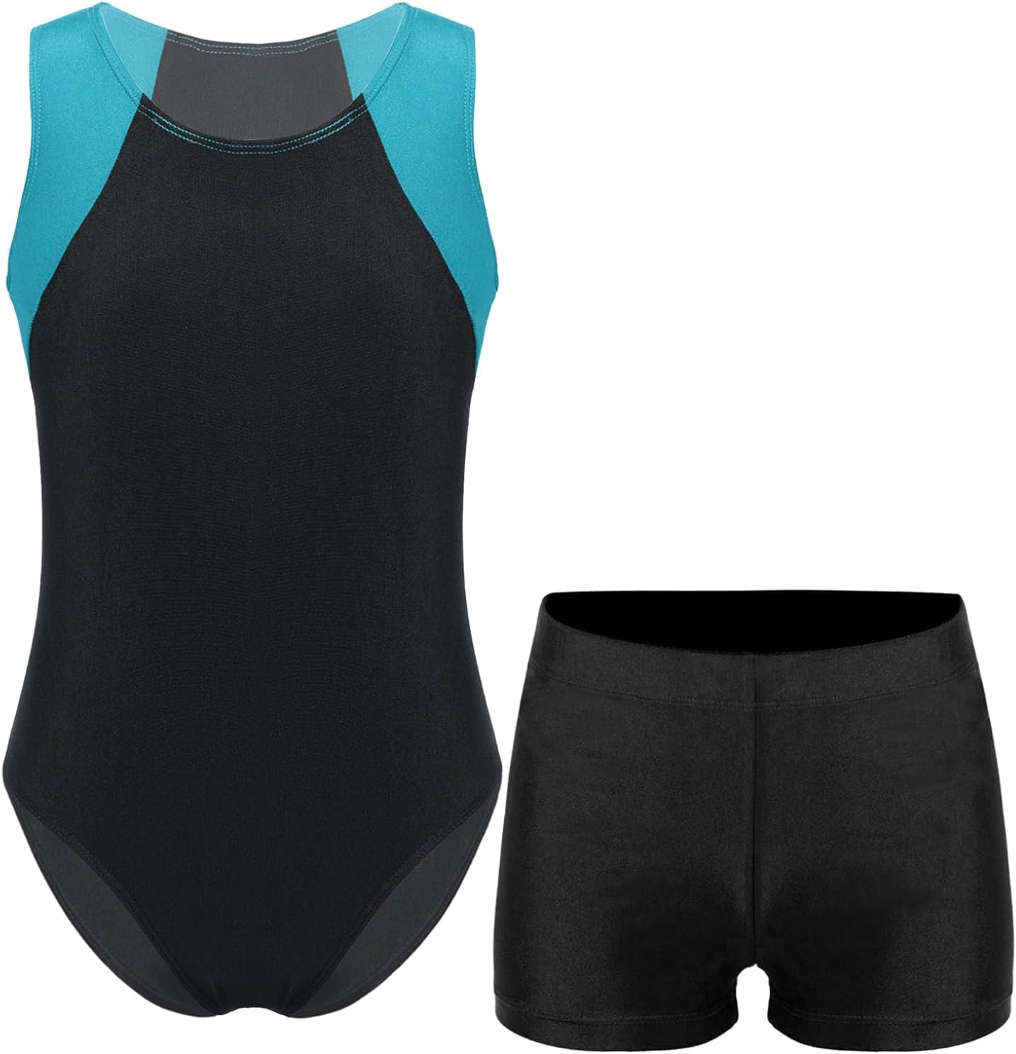 Hansber Kids Boys Gymnastics Leotard Unitard Tumbling Dance Biketard Gym Training Bodysuit Jumpsuit Dancewear