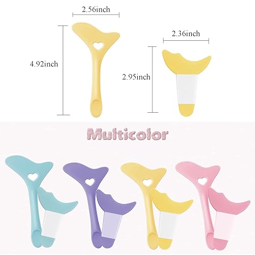 Miniatura 6 de Deacocal Plantillas de delineador de ojos, 4 unidades, reutilizables, de silicona, para delineador de ojos, delineador de ojos, sombra de ojos,