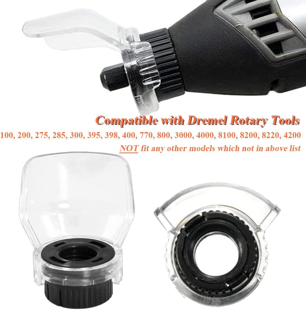 4 pcs Rotary Tool Shield Attachment, Safety Protective Cover Transparent Cover Shield Kit Accessories Wood Metal Cutting Sanding Polishing for Rotary Grinder