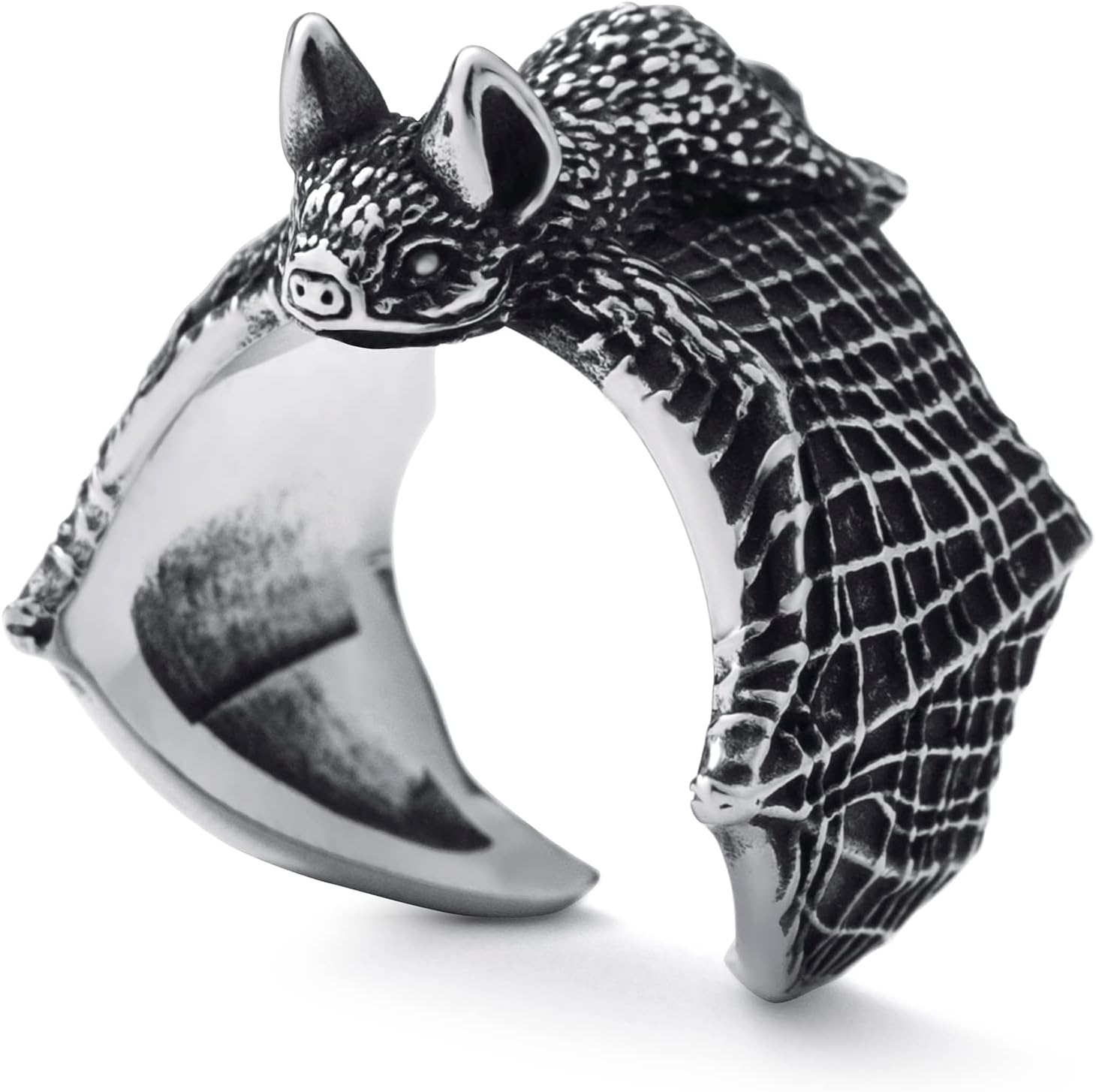 Spider/Bat/Gorilla/Eagle Rings for Men Stainless Steel Gothic Punk Biker Rings for Men Size 8/9/10/11/12/13