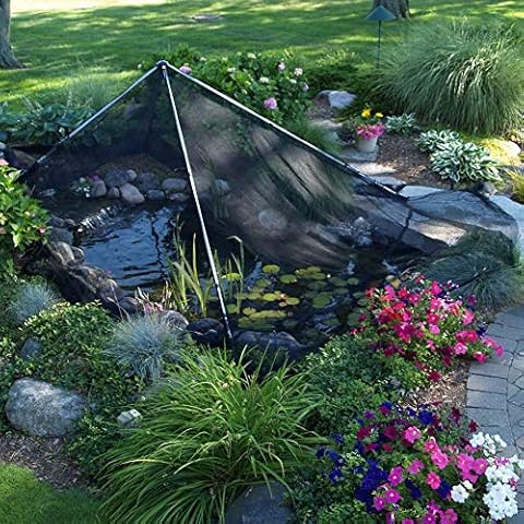 The Pond Guy PondShelter Cover Net, Outdoor Water Garden Enclosure, Mesh Debris Barrier for Leaves, Twigs & Sticks, Protect Koi & Fish from Predators 11' x 16' Cover