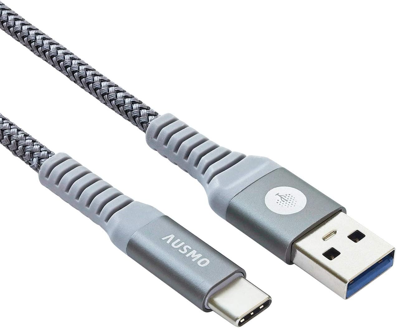 Fast Charge Type C 3.1 Gen 1 Cable - Rugged USB C Premium Braided Cable for ChromeBook, Google Pixel,Galaxy S10+/S10/S9/S9+/S8/S8+/Note 8/Note 9,LG, Mi and More (Stone Grey)
