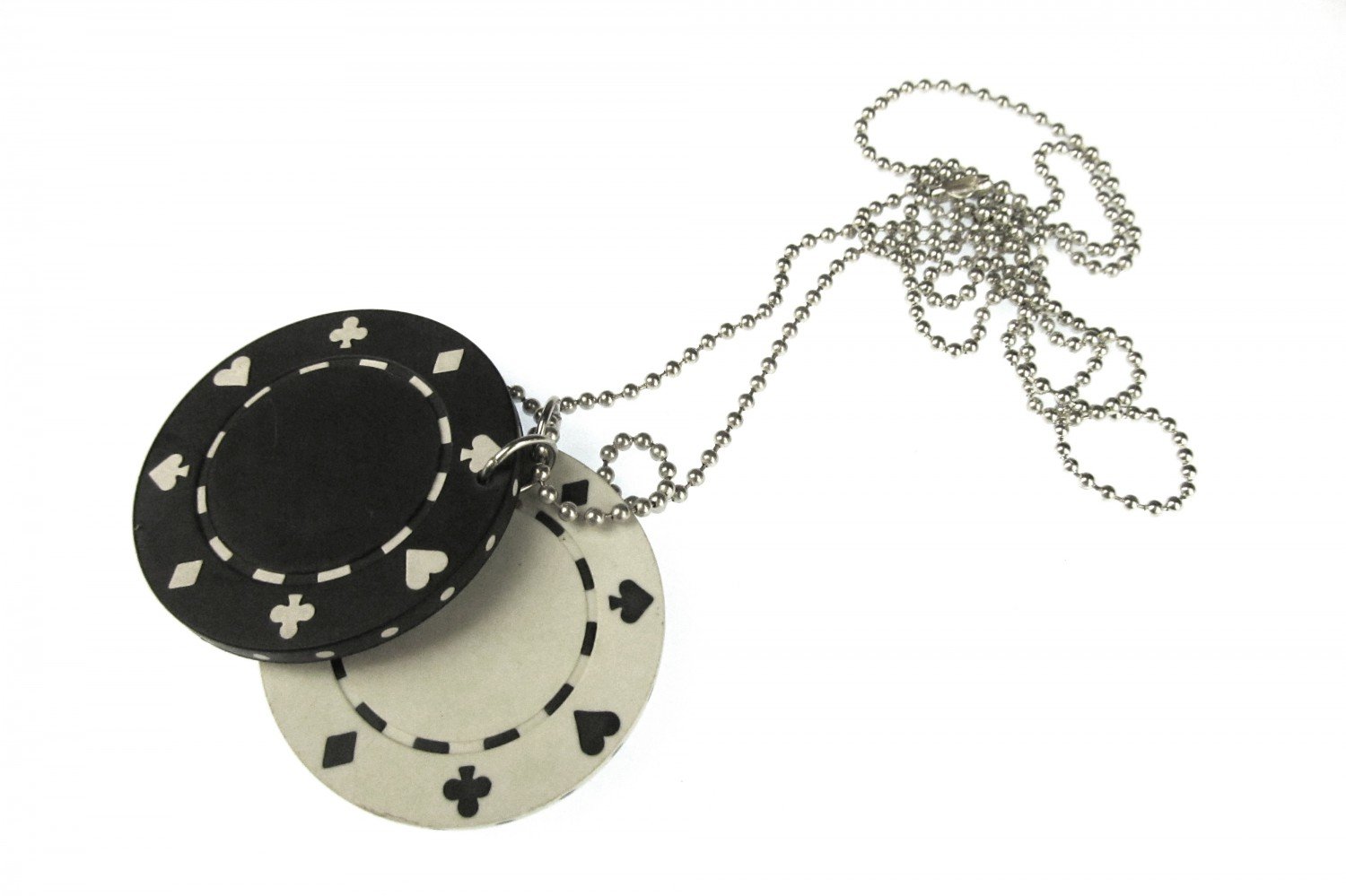Miniblings Set of 2 Poker Chips Necklace 80Cm Las Vegas Casino Chip Game Gamble