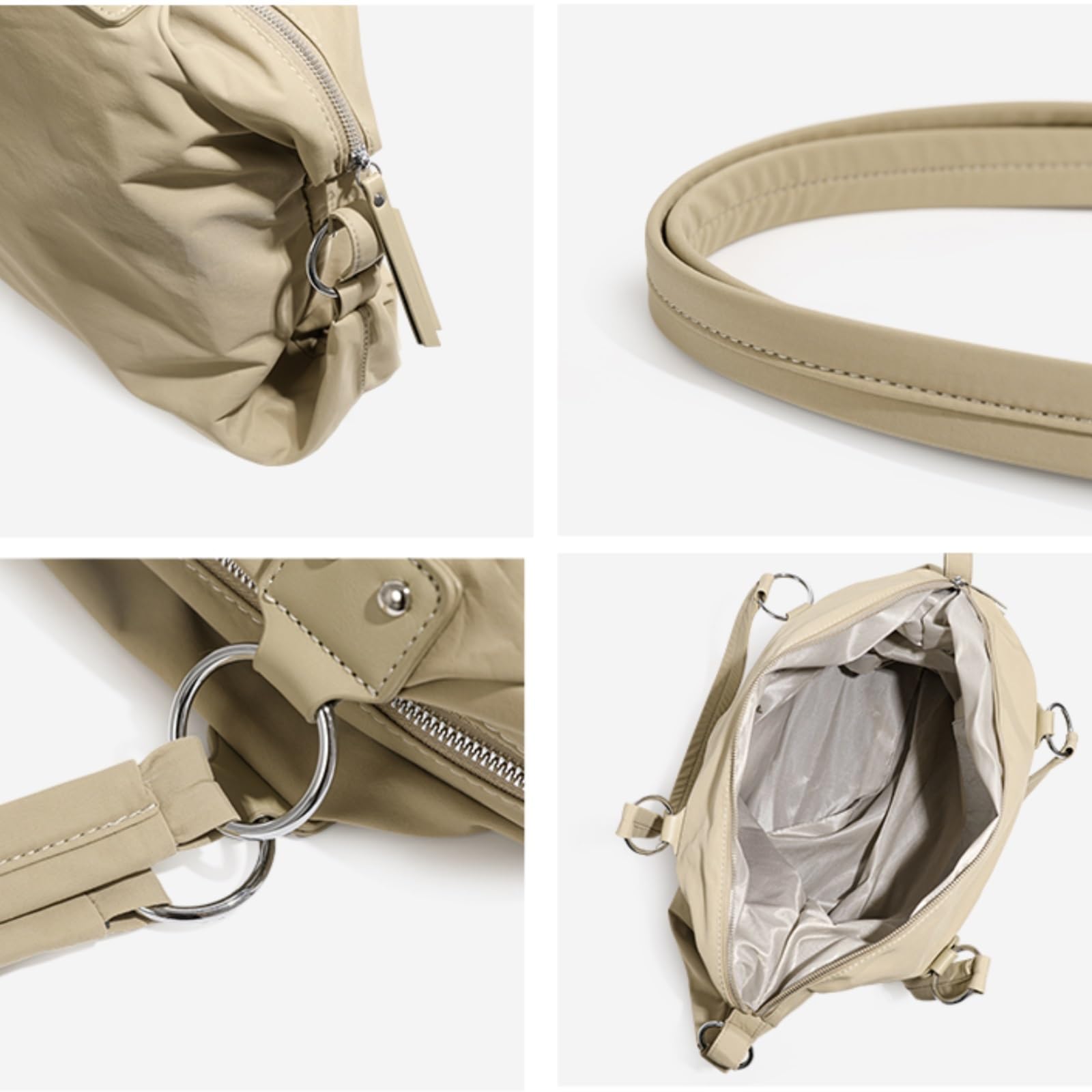 Bolso De Mano Bolso De Mano Nailon Con Remaches, Espacioso For El Día A Mujer