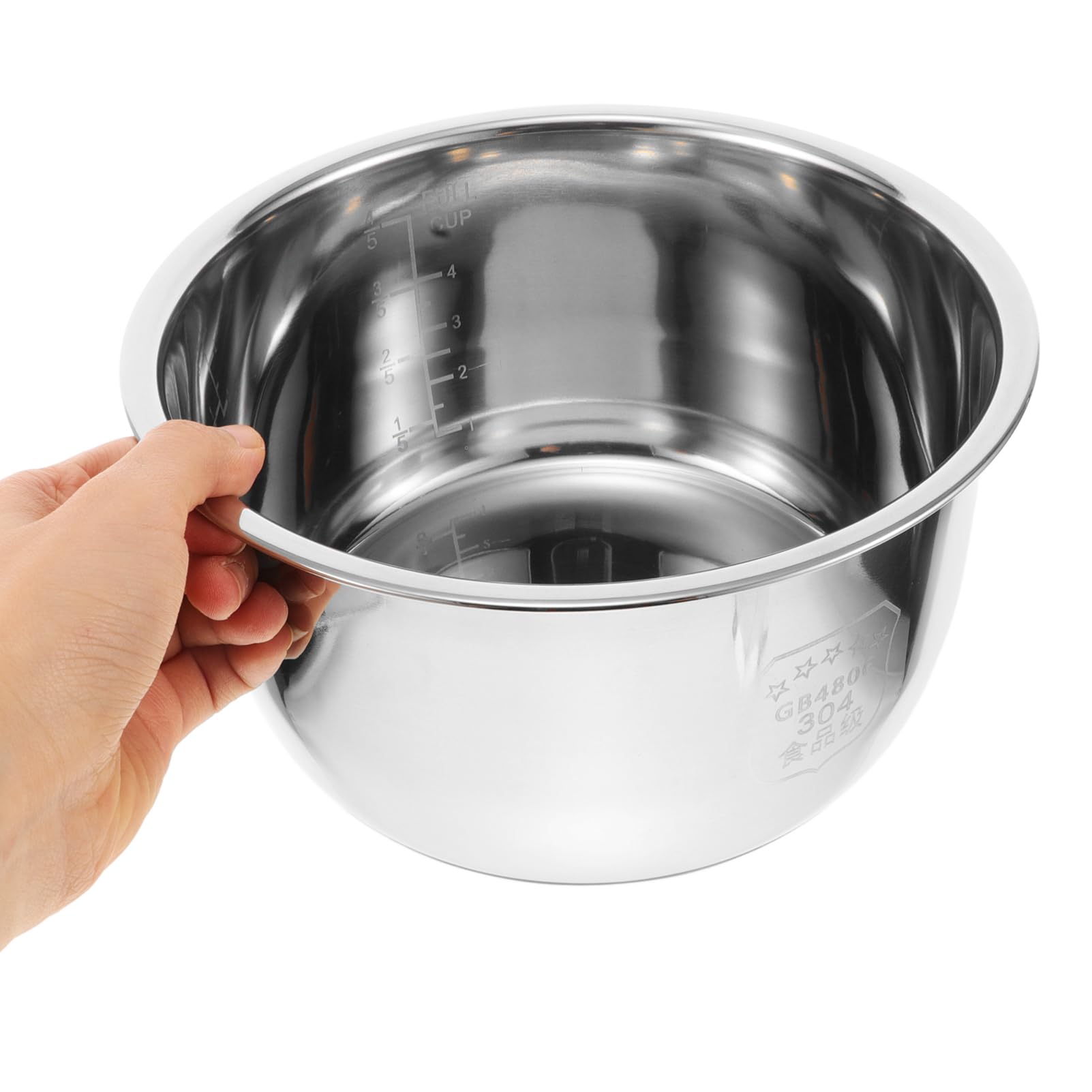 BESTonZON Repuesto Interior de Olla Arrocera de Acero Inoxidable de 3 L Revestimiento Antiadherente y Distribución Uniforme del Calor para Cocina Eléctrica