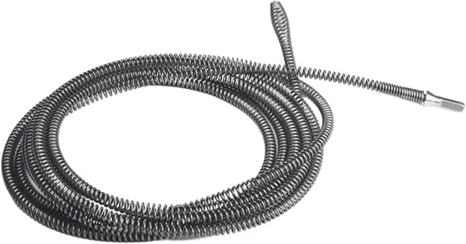 5 Meter Electric Drill Drain Dredging Spring Sink Cleaner Sewer Dredging Tool Electric Pipeline Dredger Household Blocking Tool(8 Meters)