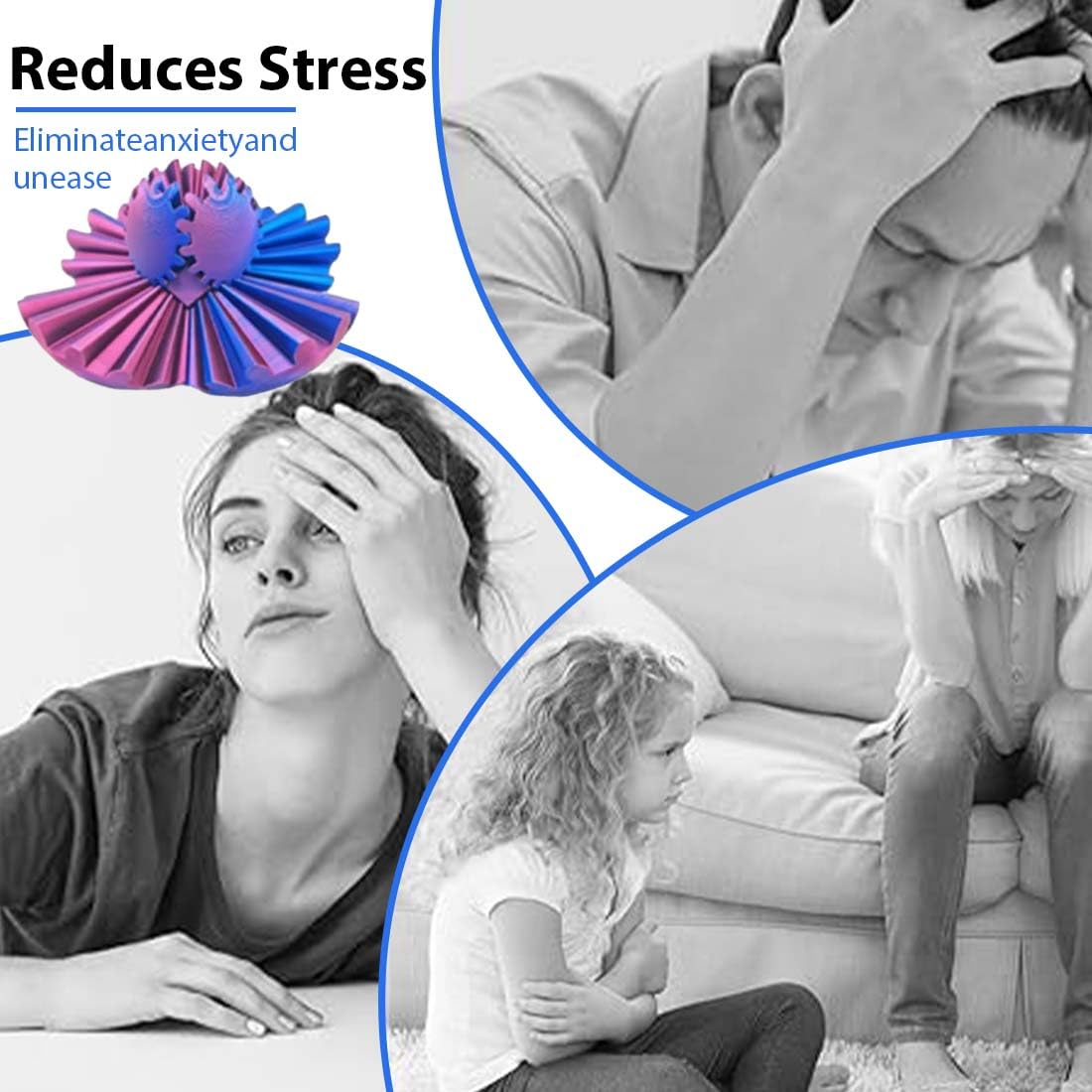 1 Pezzi Palla per Ingranaggi Fai Da Te, Palla Ingranaggio Stampata In 3d, Allevia Lo Stress, L'ansia, Il Relax, Regola La Tensione, Giocattolo Fidget Cubo Sfera Ingranaggio,fidget cube