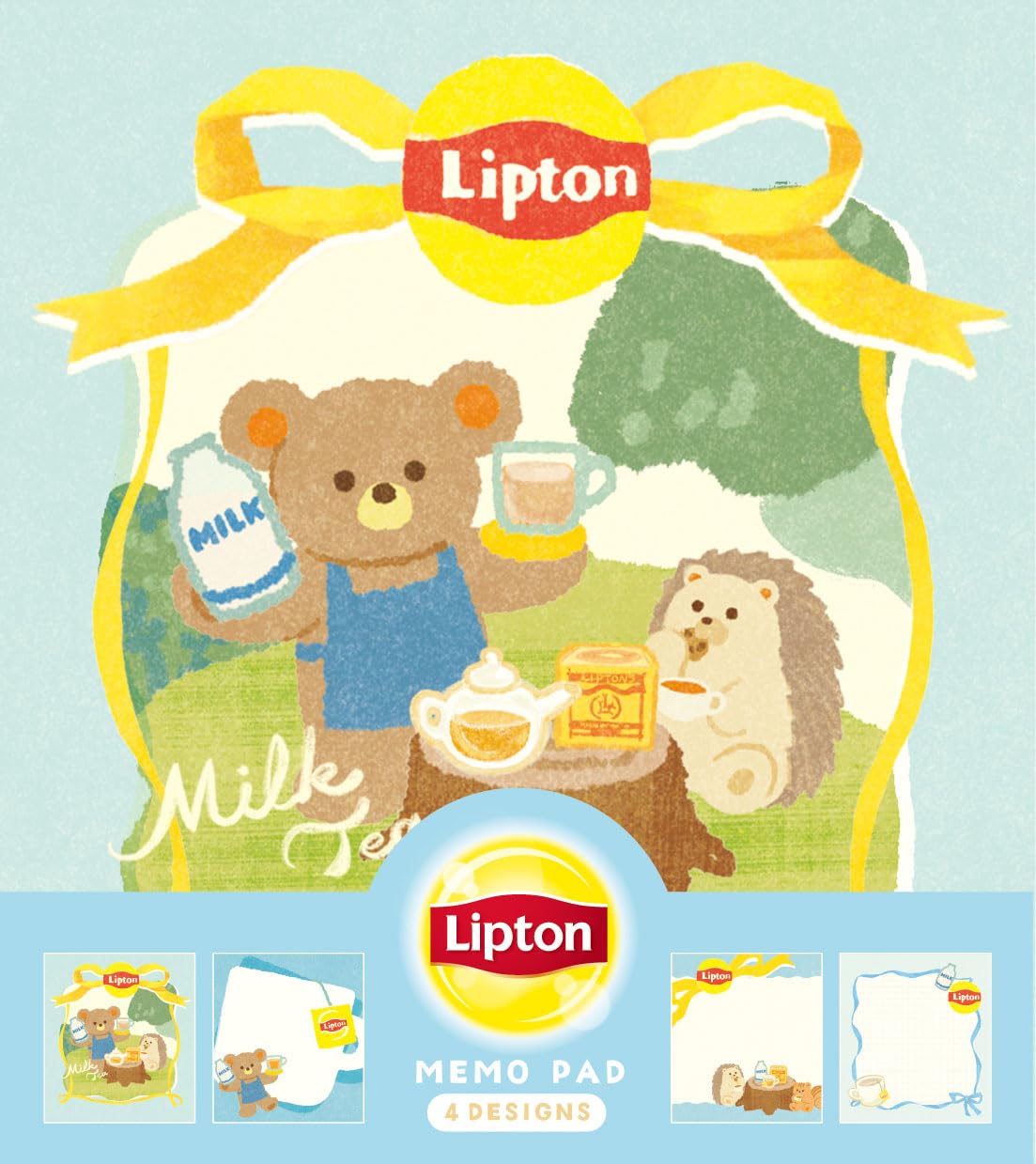Amazon.co.jp: 古川紙工 メモ メモパッド BEAR's TEA STAND Lipton