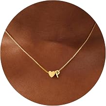 Eioi & Lmnm Valentines Day gifts for Kids teen girls her, gift for teenage girls 8-12 deals heart A-Z Pendant Necklace Dainty Letter Necklaces teen girl gifts trendy stuff