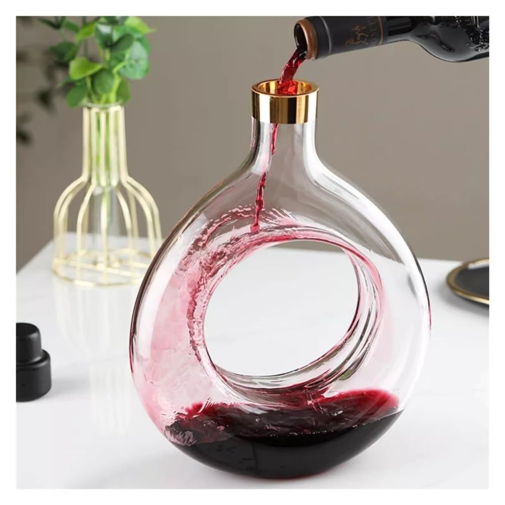 birene Decanter Decanter for Vino Rosso in Vetro di Cristallo di Alta qualità for Uso Domestico, Commerciale, di Alto Valore
