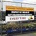 Vinyl Banner Multiple Sizes Personal Protective Equipment Safety Industrial & Craft Outdoor Weatherproof Industrial Yard Signs Black 4 Grommets 24x48Inches