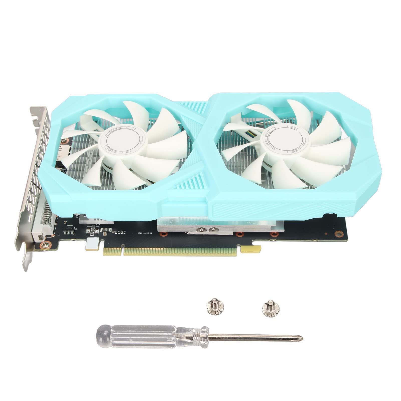 Carte Graphique Bureau 6 Go GDDR6 192 bits PCIe 3.0 avec Ventilateurs Doubles pour Gaming et Multimédia