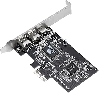 Domary PCI-E 3 Portas 1394a Placa de Expansão Firewire 1394b Placa Controladora PCI-Express (2 * 6 Pinos + 1 * 4 Pinos) para PC Desktop