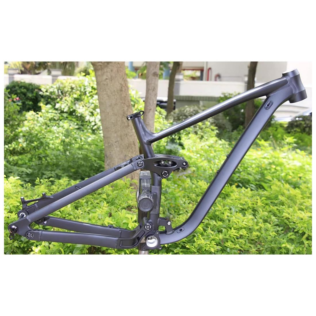 HIMALO DH Bike Suspension Frame 27.5er 29er Mountain Bike Frame 15.5''/17''/18'' Disc Brake Downhill Frame Travel 155mm Boost 148mm/142mm Thru Axle(Black,17'')
