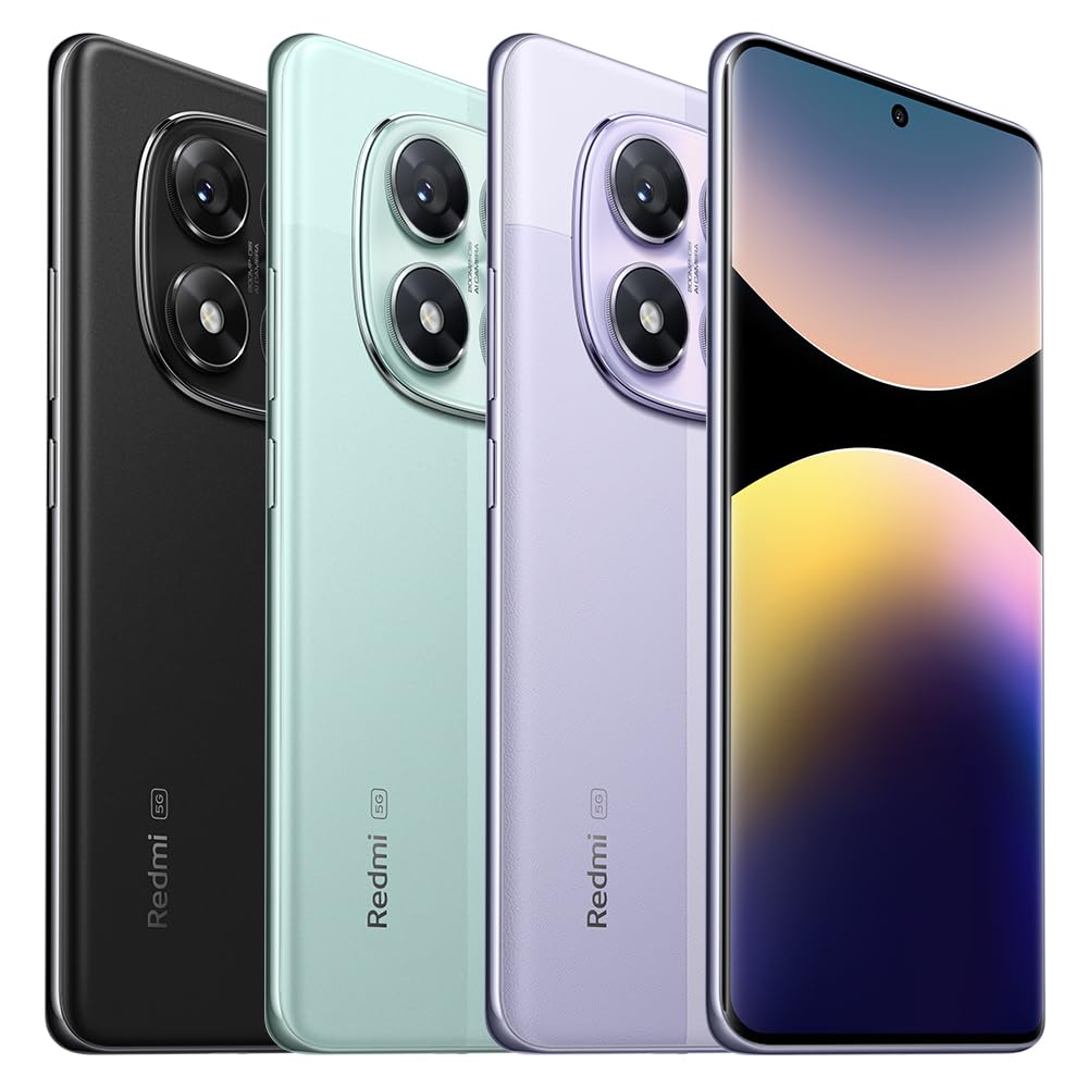 XIAOMI Smartphone Redmi Note 14 Pro 5G, 8+256 Go, IP68, Vert, 5110 mAh, 45 W, Coral Green, Appareil Photo AI de qualité Professionnelle de 200 MP, avec Chargeur, sans NFC