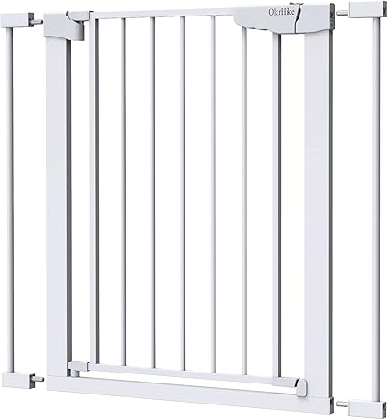 Amazon Olarhike ベビーゲート 突っ張りタイプ ペットゲート オートクローズ機能付き ベビーフェンス 設置幅 cm 壁保護 安全ロック 柵 扉 前後90度開閉 ホワイト ベビーゲート ベビー マタニティ 通販