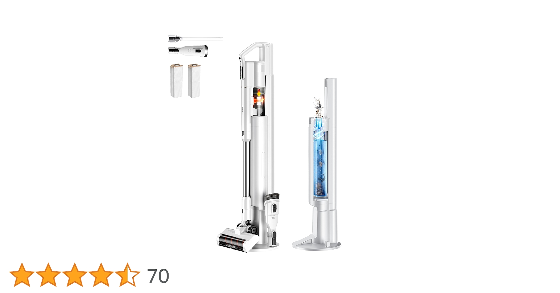 Amazon | uwant V500 コードレス掃除機【業界初、生体模倣型除塵