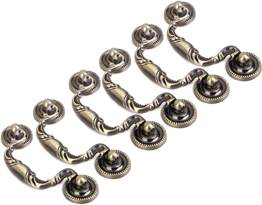 Fenteer (Set of 6 Drop Bail Vintage Style Dresser Drawer Pull