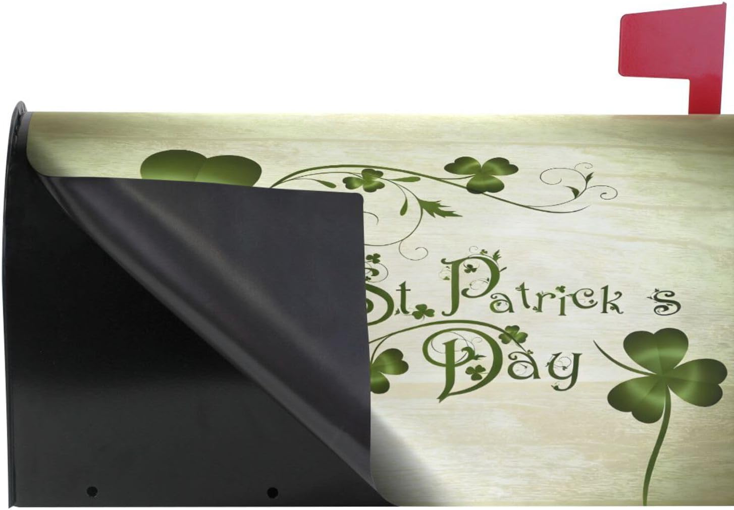WOOR St Patrick's Day Magnetic Mailbox Cover Shamrocks Lucky Clover Leaves MailWraps Garden Yard Home Decor for Outside Standard Size-18"x 20.8"