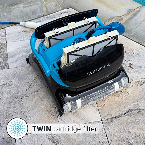 Image of Dolphin Automatic Robotic Pool Vacuum Cleaner, Wall Climbing Scrubber Brush, Smart Navigation, Ideal for In-Ground Pools up to 40FT in Length - Nautilus CC Plus