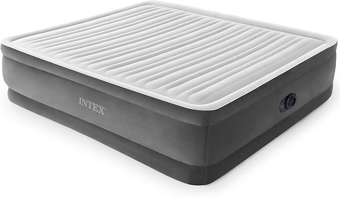 Intex Comfort Dura-Beam Airbed Internal Electric Pump Bed Height Elevated (2020 Model)