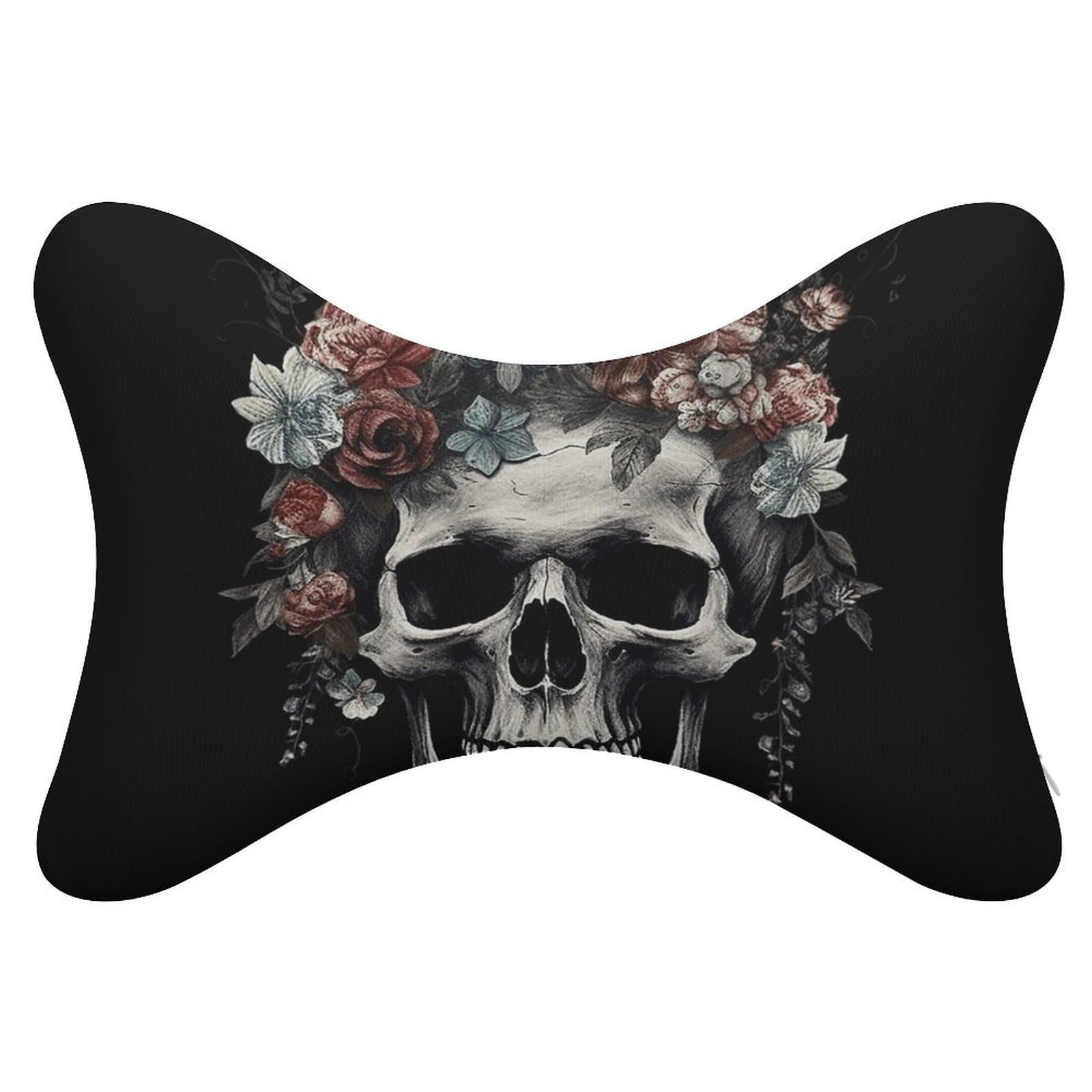 Adfgyerh Style Skull In Darkness Pillow ，Memory Foam Pillow Core，Cushion,Provide Neck Support，Car Pillows For Travel Car Seats And Home Offices.