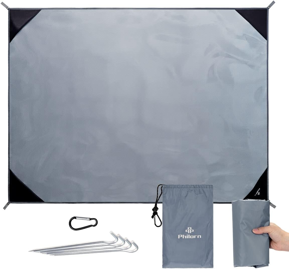 Coperta Spiaggia PHILORN 200x150 Cm - Impermeabile E Anti-sabbia - Con Picchetti E Sacchetto - Foto 11