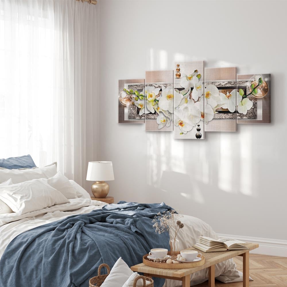 Tableau Acrylique Mural Abstrait - Format 200x100 Cm - Effet Texture 3D Et Coup De Pinceau Visible - Toile Sur Châssis Bois - Pour Salon, Chambre - 11