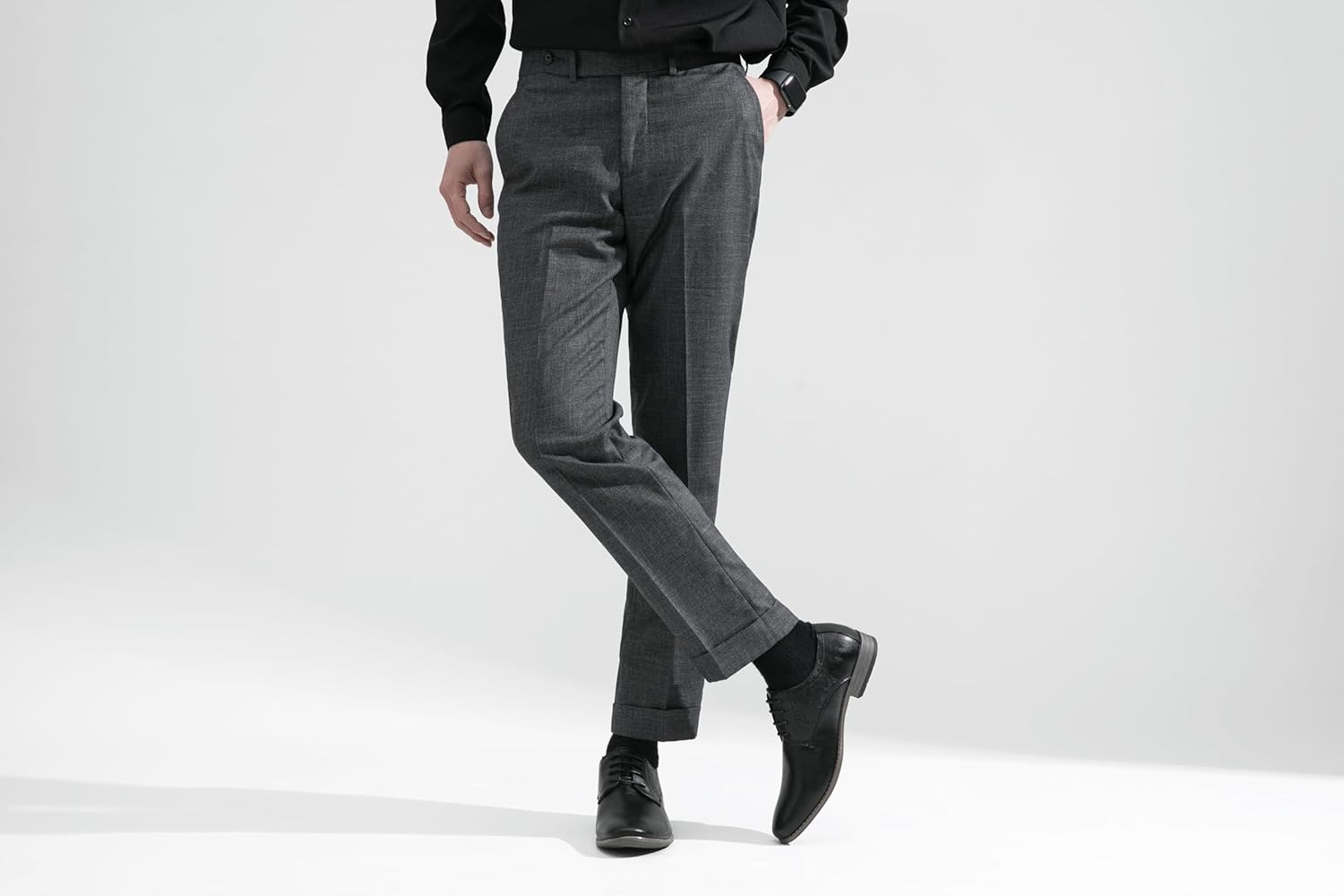 Jousen Men's Oxford Plain Toe Dress Shoes Classic Formal Derby Shoes - Image 2