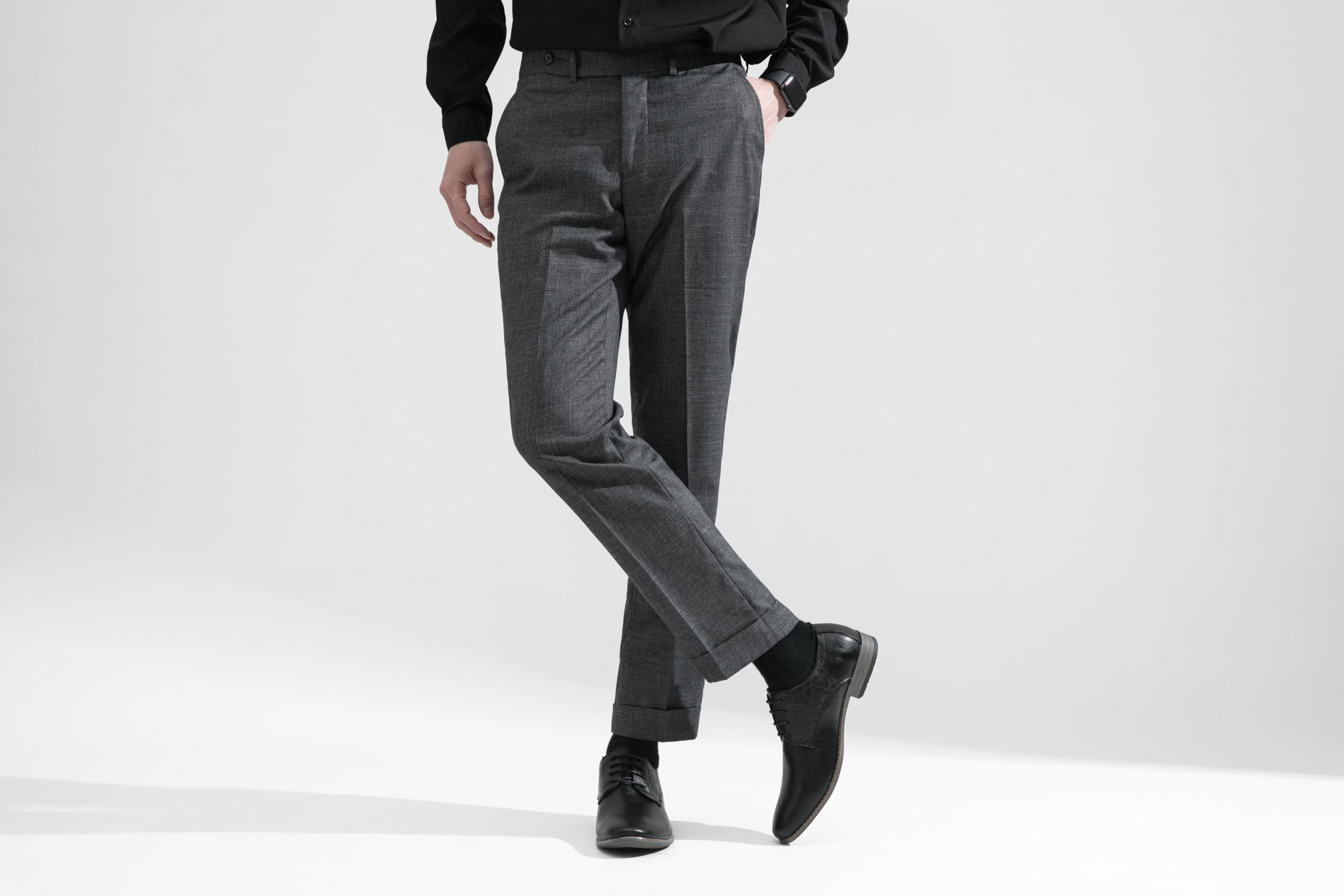 Jousen Men's Oxford Plain Toe Dress Shoes Classic Formal Derby Shoes