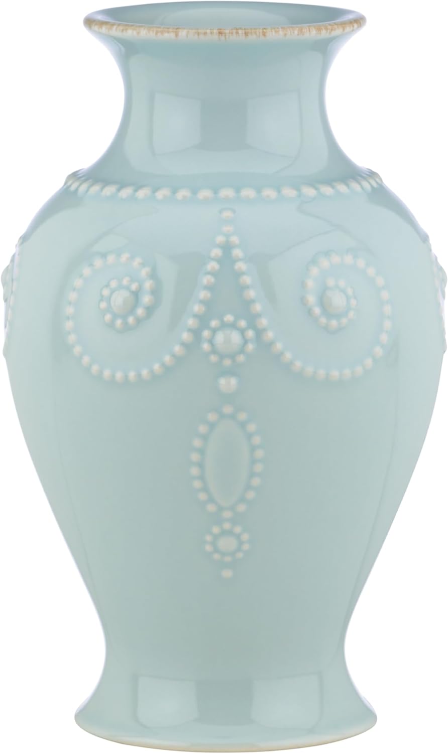 Lenox French Perle Fluted Vase 8" (Bluebell)