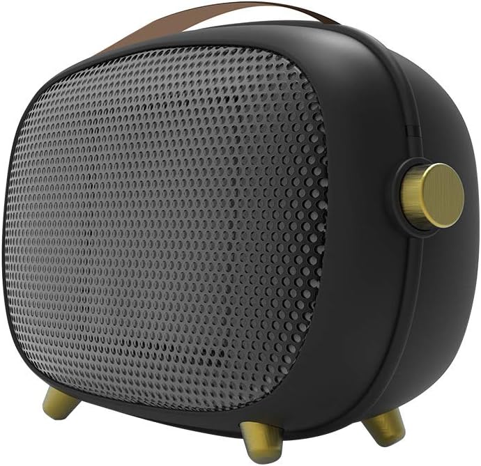 セラミックファンヒーター 人感センサー 電気ファンヒーター 3秒速暖 NFJ48 USB充電式 (Black)