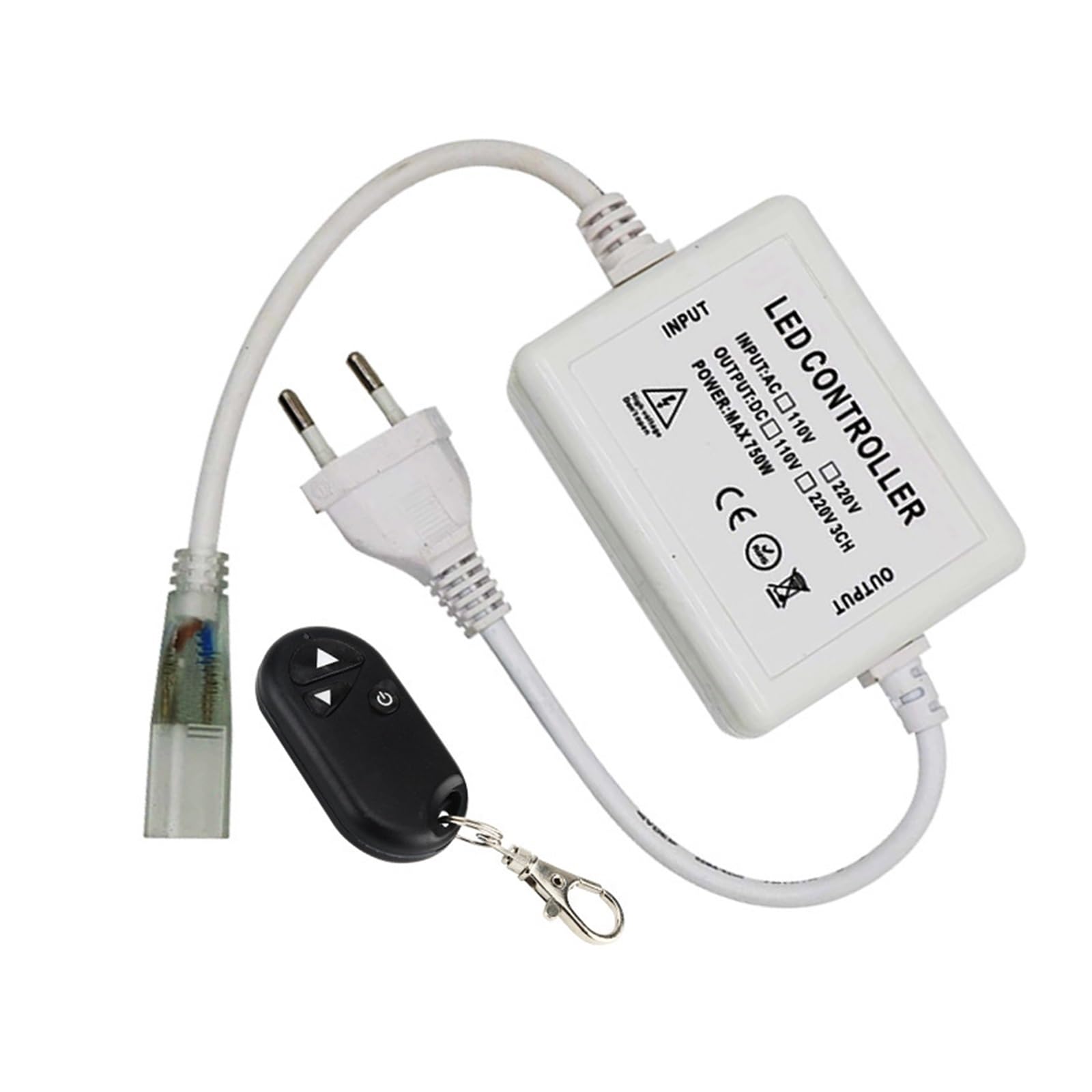 Lampada LED ad alta tensione con dimmer monocanale Lampada monocromatica a 3 pulsanti con dimmer a radiofrequenza(700W)