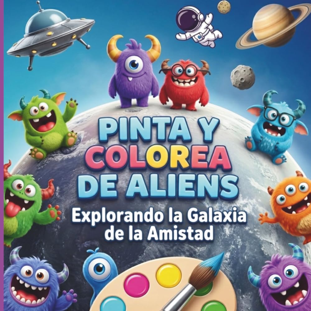 Pinta y Colorea de Aliens: TUS AMIGOS LOS ALIENS, PINTA Y MIRA DONDE VIVEN Y COMO SE RELACIONAN