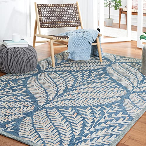 SAFAVIEH Capri Collection Accent Rug - 3' x 5', Grey & Ivory, Handmade Wool, Ideal for High Traffic Areas in Entryway, Living Room, Bedroom (CPR208F)