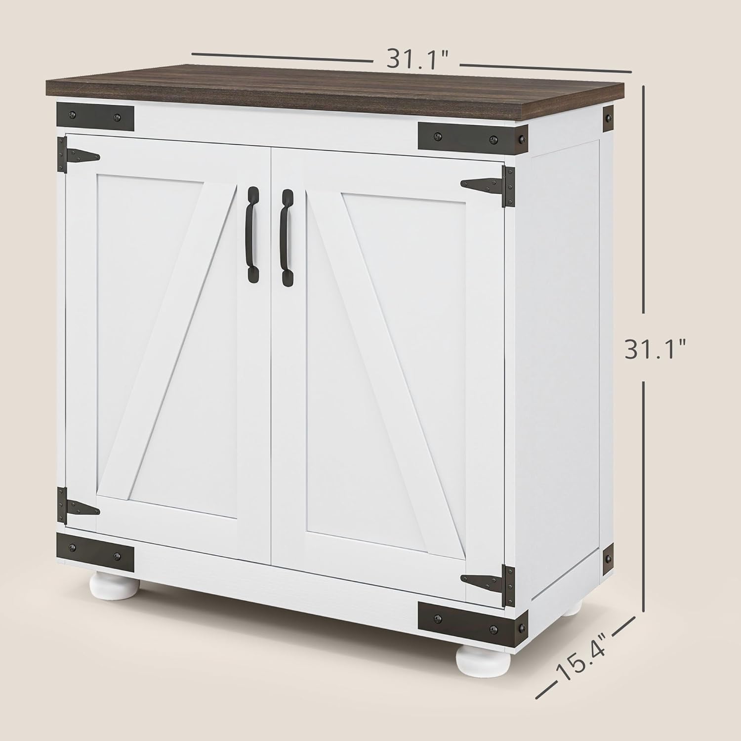 Dimensions of the HOMCOM Farmhouse Sideboard Cabinet