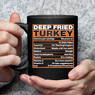 Deep Fried Turkey Thanksgiving Nutrition Facts Calories Coffee Mug
