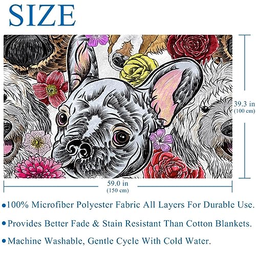Couverture Bouledogue Français pour pique-nique, camping et plage - 6