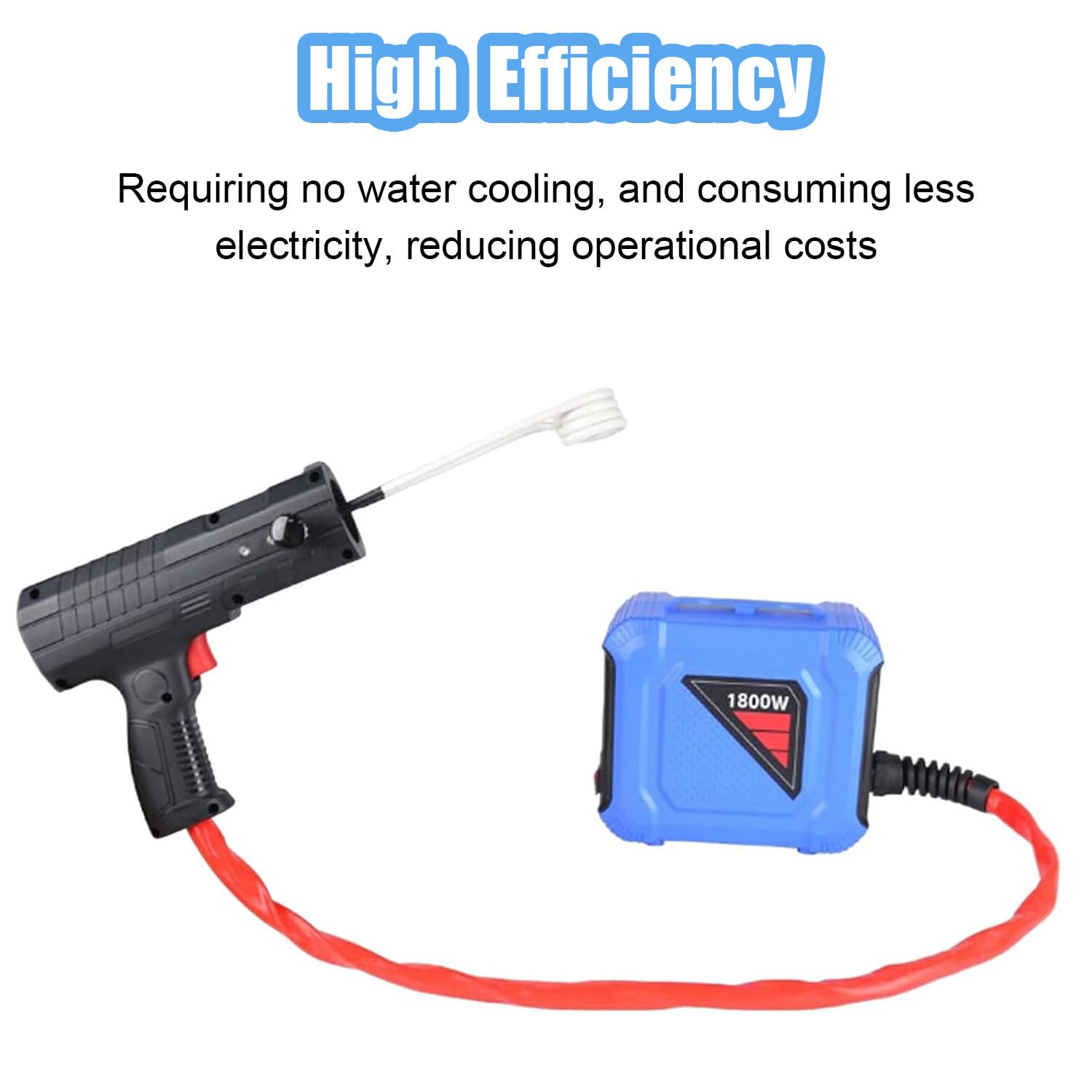Kit de calentador de inducción sin llama de 1800 W con 4 bobinas para quitar pernos, tuercas y rodamientos oxidados