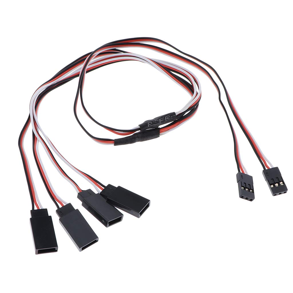 CALANDIS 2Pcs 50Cm 2 Ways Servo Extension Y Cable Connecing Wire Line Metal 3-Color-image-38