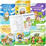 Zainpe 48Pcs Christian Bibbia Storie Libri da Colorare per...