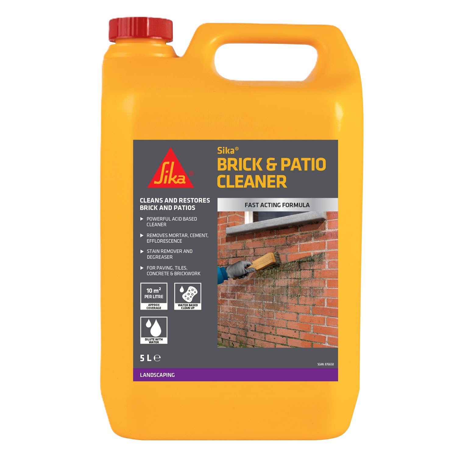 SIKA Brick & Patio Cleaner 5Lt, Clear