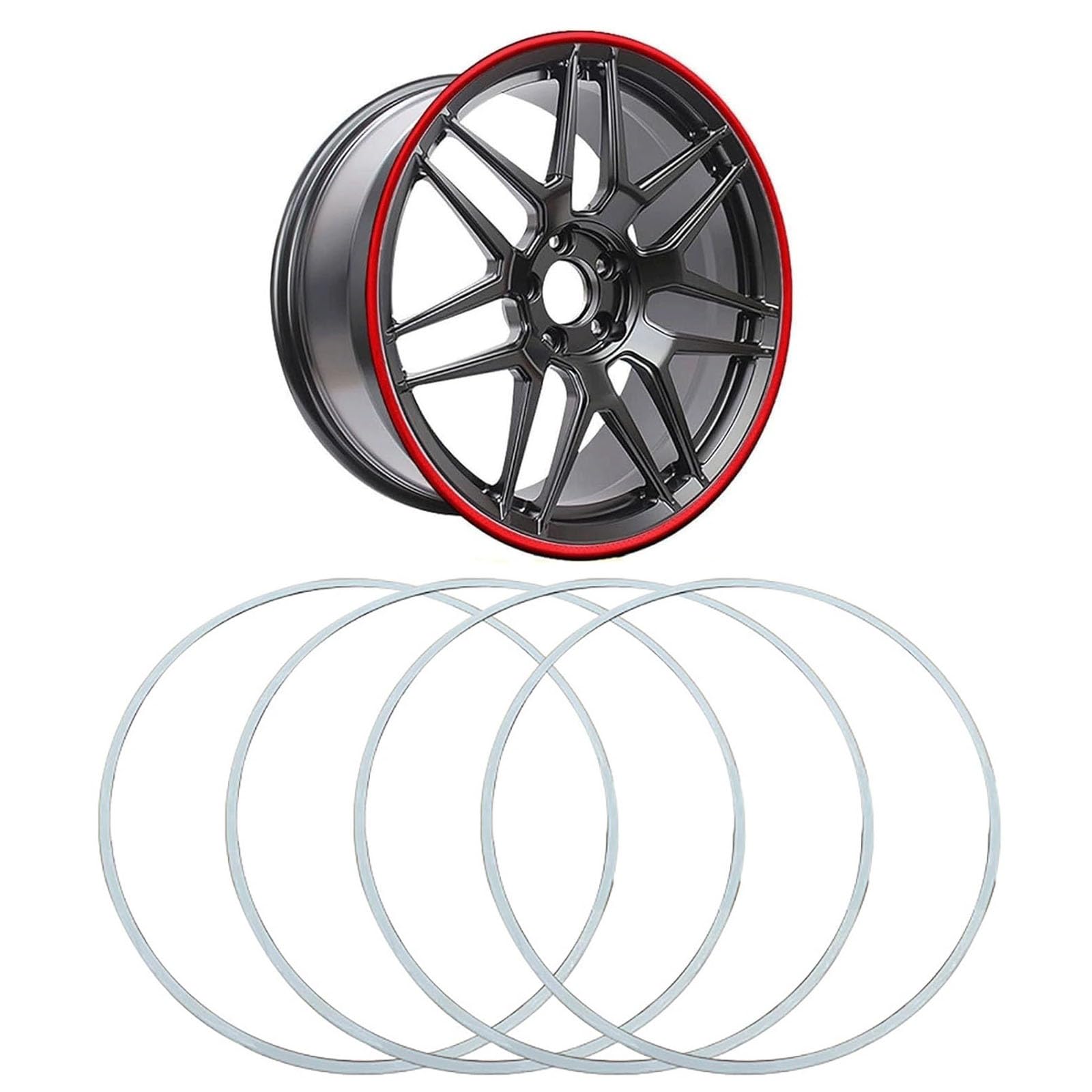 Jednoczęściowy materiał ze stopu aluminium, odporny na zarysowania, tarcie, pierścień ochronny koła samochodowego, aluminiowy ochraniacz koła, dekoracyjny pierścień ochronny kół, odpowiedni do