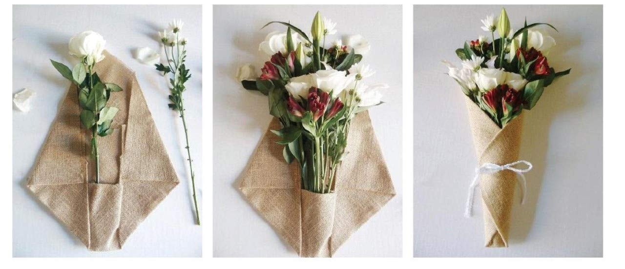 Burlap Bouquets 14" Open x 20-3/4" High (10 Pack)