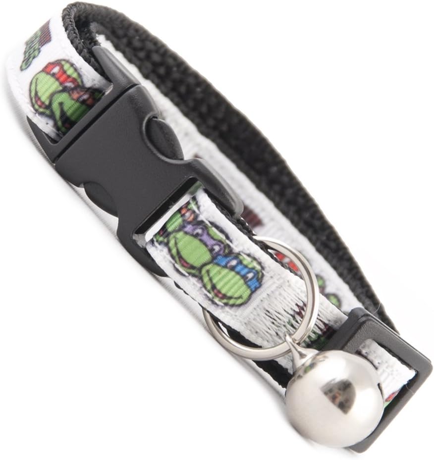 Ninja Turtles Cat Collar. Teenage Mutant Ninja Turtles cat safety collars with bell [UK made]