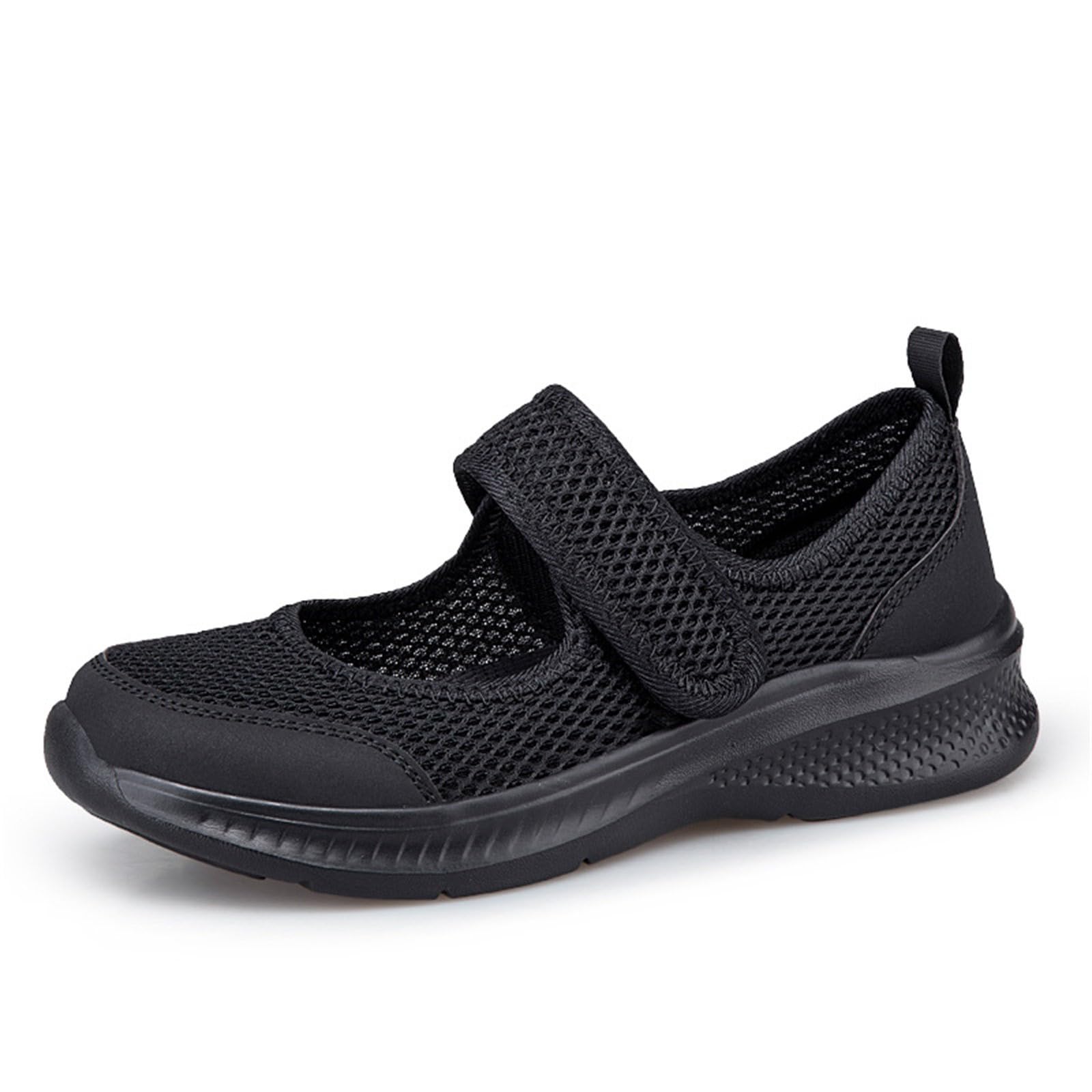 Walkingschuhe Damen Sommer Slip On Sneakers Leicht Atmungsaktive Mary Janes