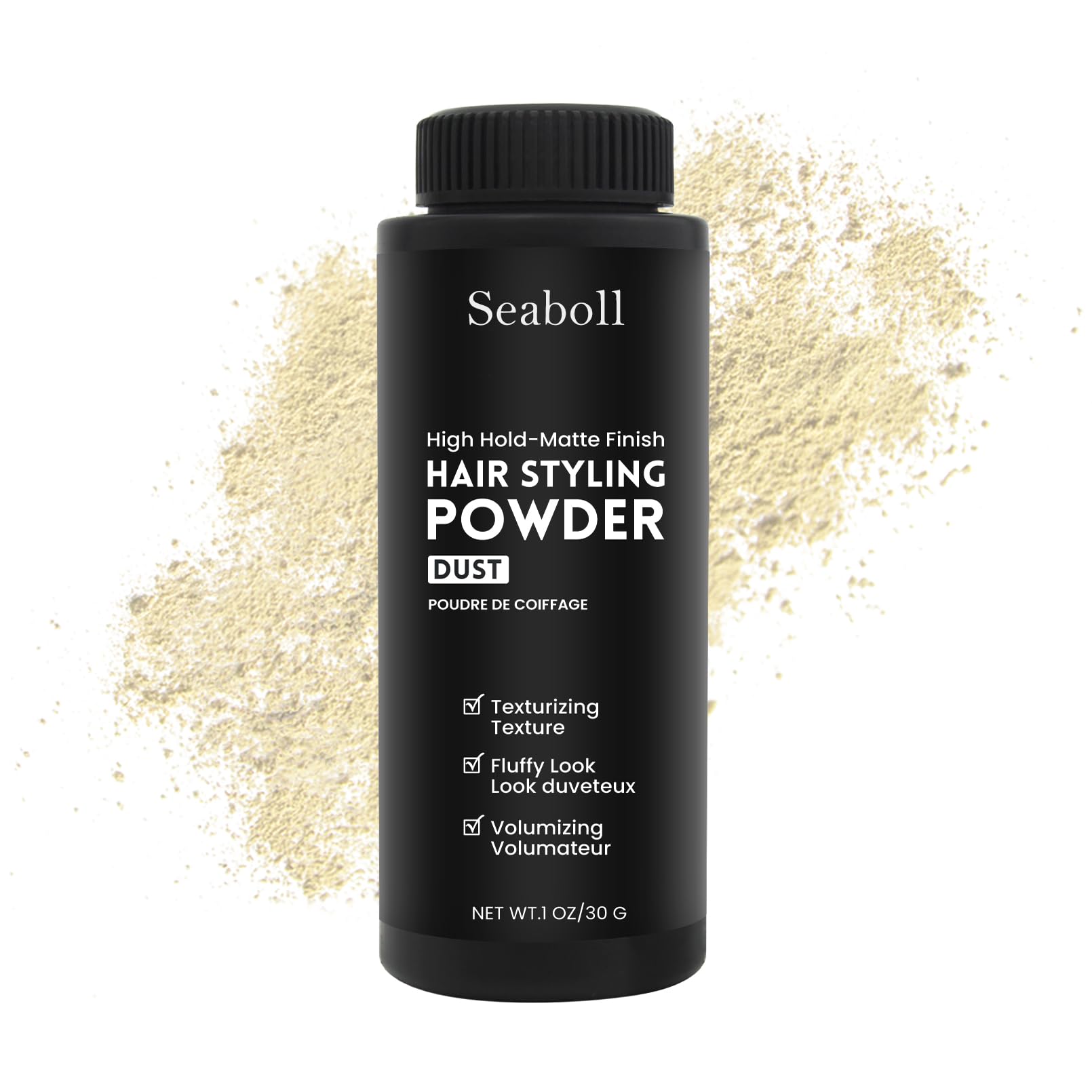 Seaboll Texture Powder for Men,Hair Styling Powder for Men & Women,Hair Volume Powders Instantly Volumizing Easy to Apply,Non-Sticky,for Strong Hold