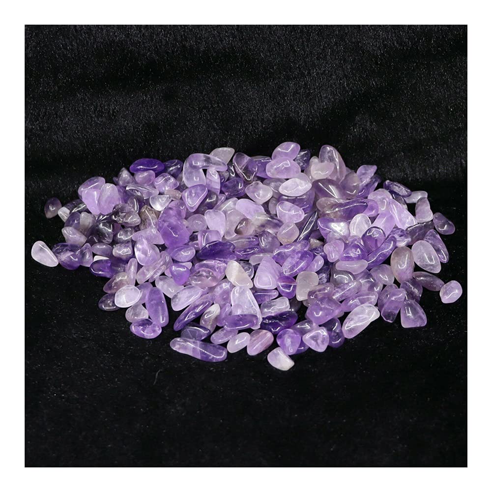 Regalo curativo Natural Amatista Grava Púrpura Cuarzo Grava Cristal Acuario Flor Jardín Curación Energía Piedra Decoración for Inicio Colecciones (Size : 500g)