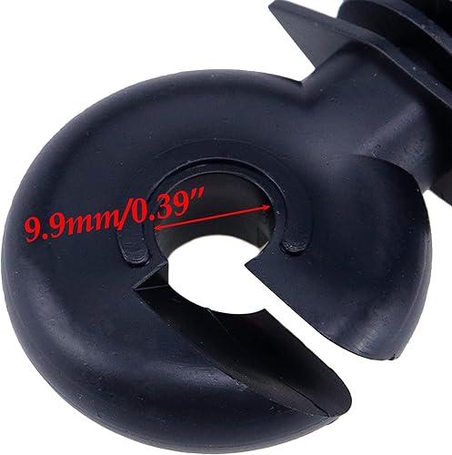 Miniatura 4 de FarBoat 10 ganchos de poste de cerca aislados con extremo de tornillo autoperforante para la instalación de alambres de púas