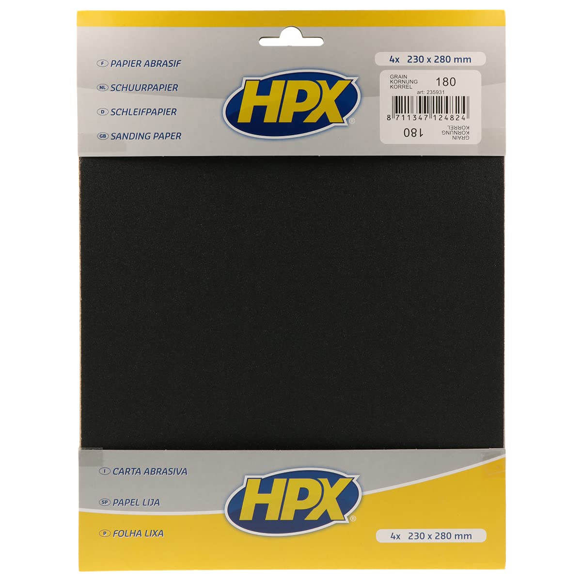 HPX 235931 P180 Pack de 4 Papiers abrasifs